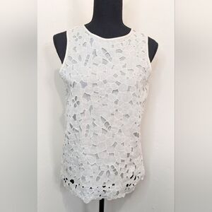 Theory Floral Minimalist Linen Elevated Chic Quiet Luxury Garden Top P / XS